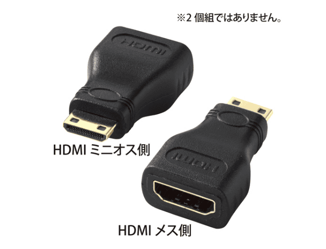 HDMI→HDMIミニ変換アダプター