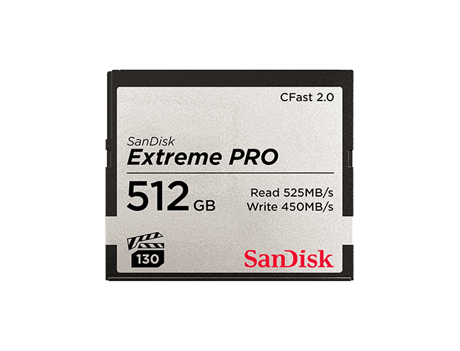 SanDisk Extreme Pro CFast2.0カード 512GB